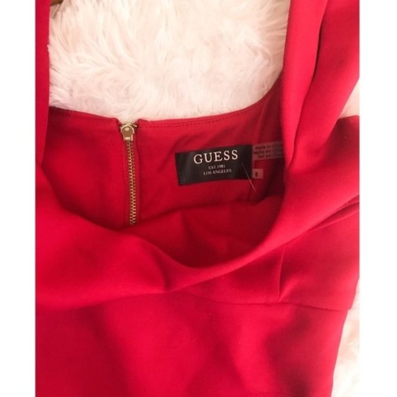 GUESS Empire Waist Halter Bodycon Dress - Picture 3 of 5